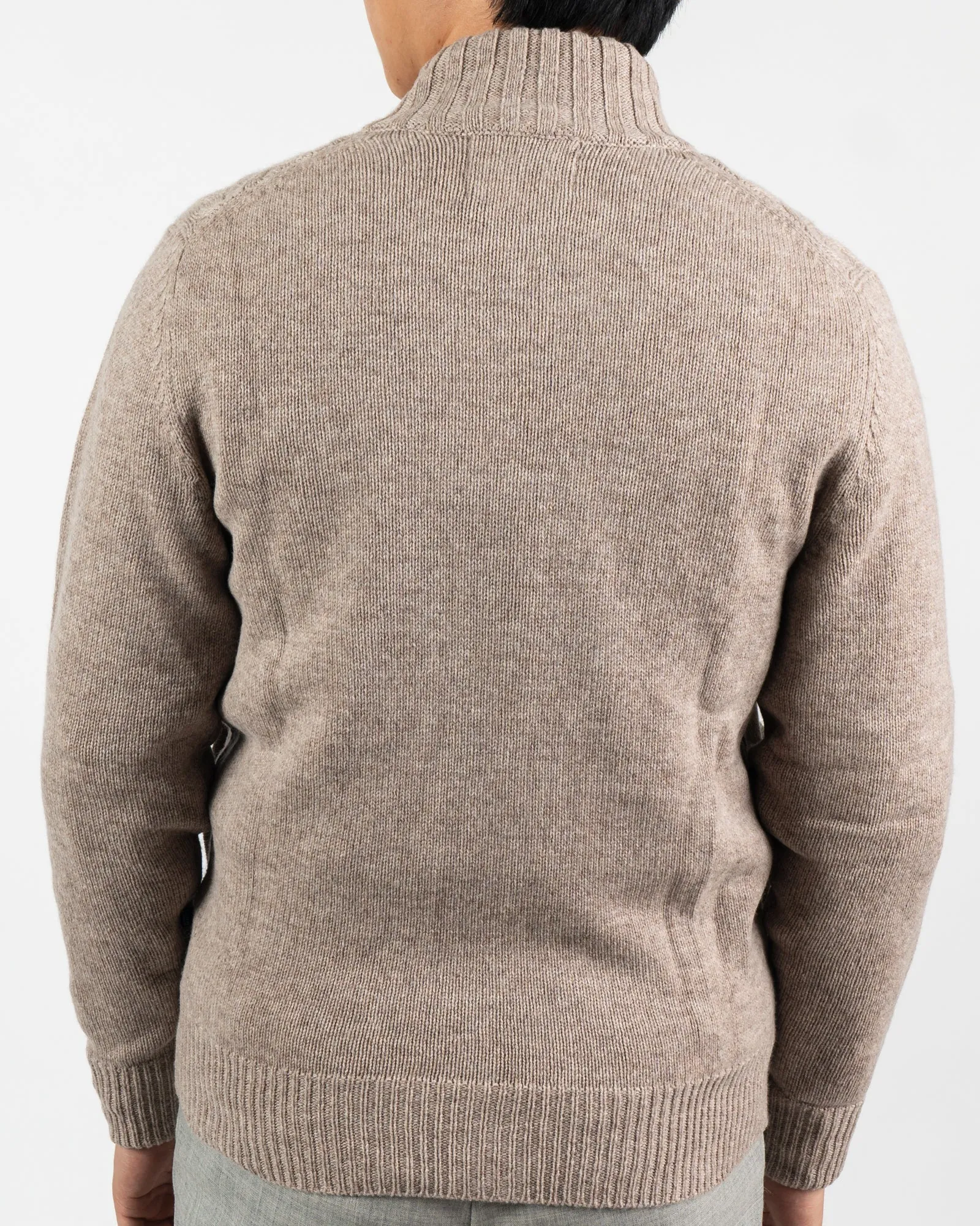 Hawsker Cable Zip Mock Neck Sweater