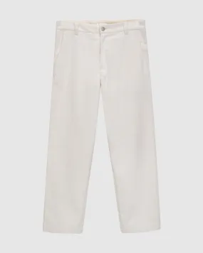 HONKER TROUSERS IN WHITE CORDUROY