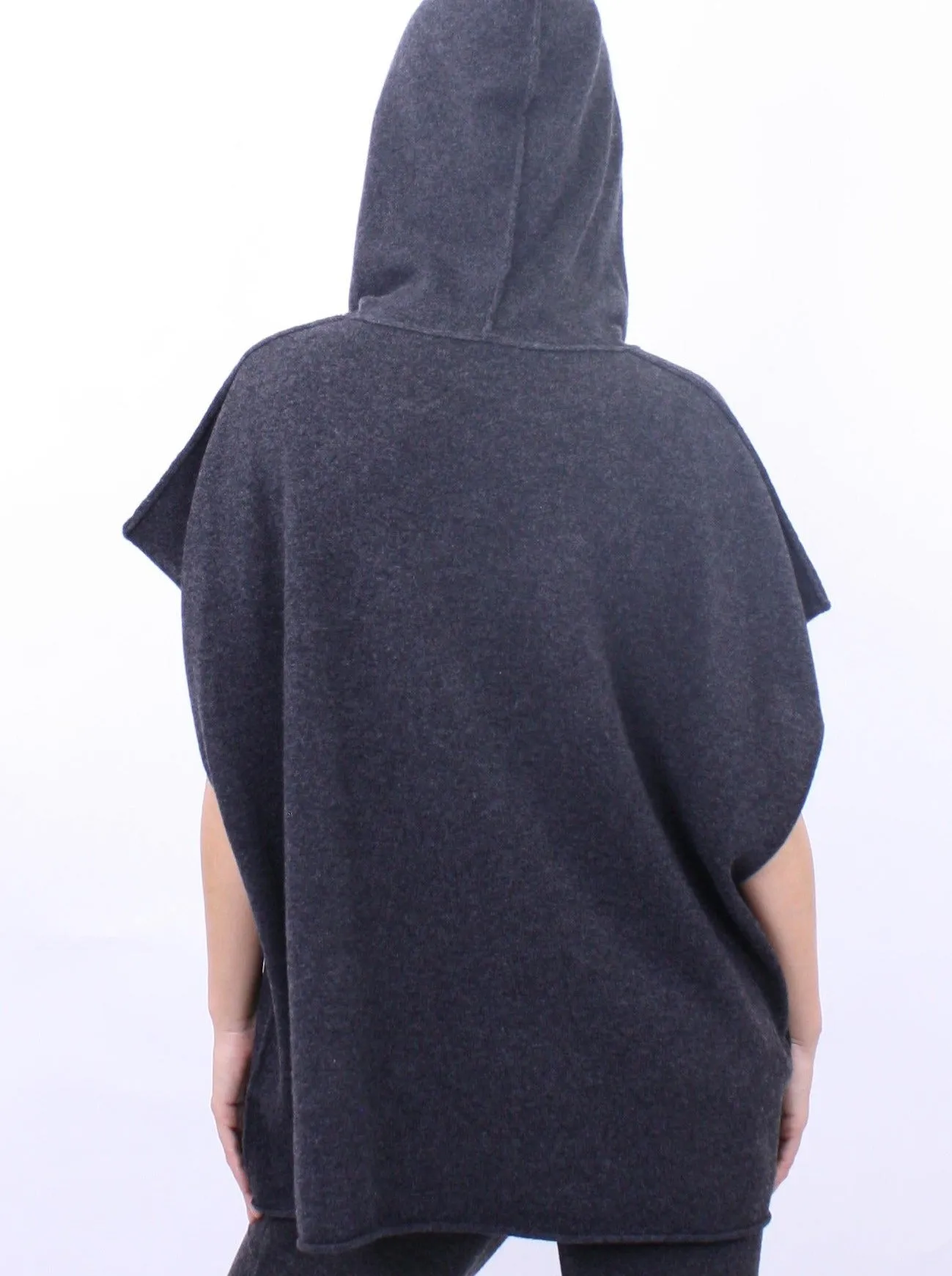 Hooded Poncho Sweater