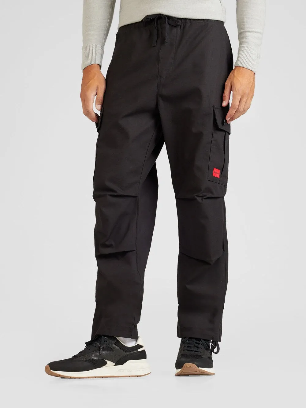 HUGO Garlo Regular Cargo Pants, Black