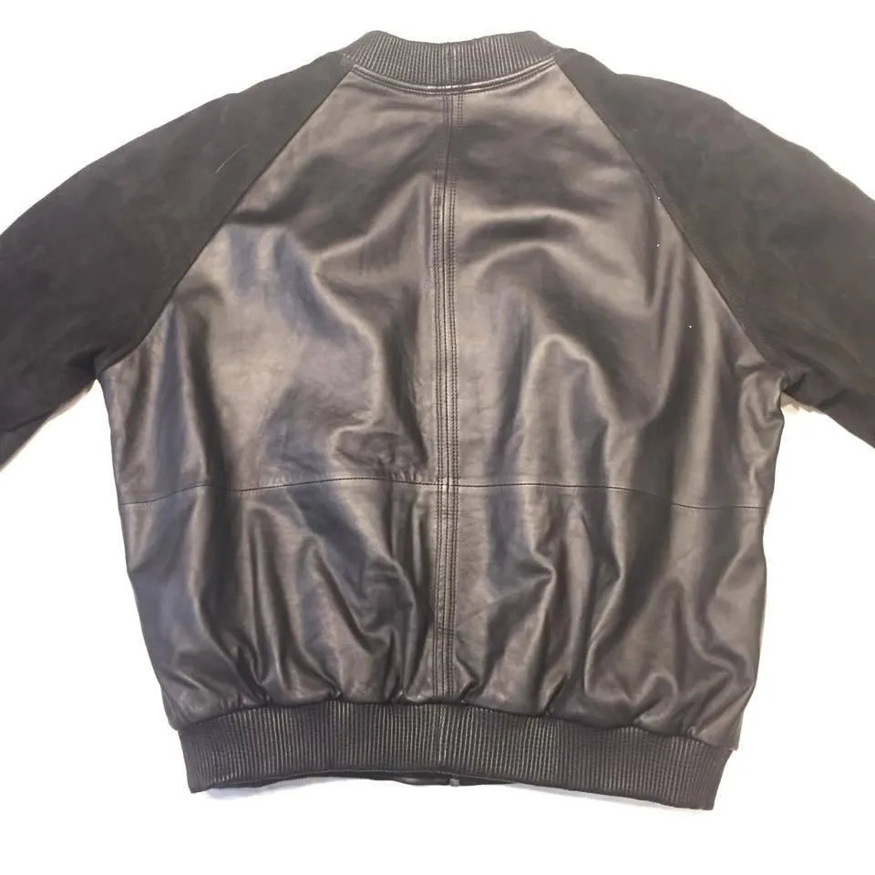 Jakewood Blackout Suede Lamb Classic Bomber Jacket