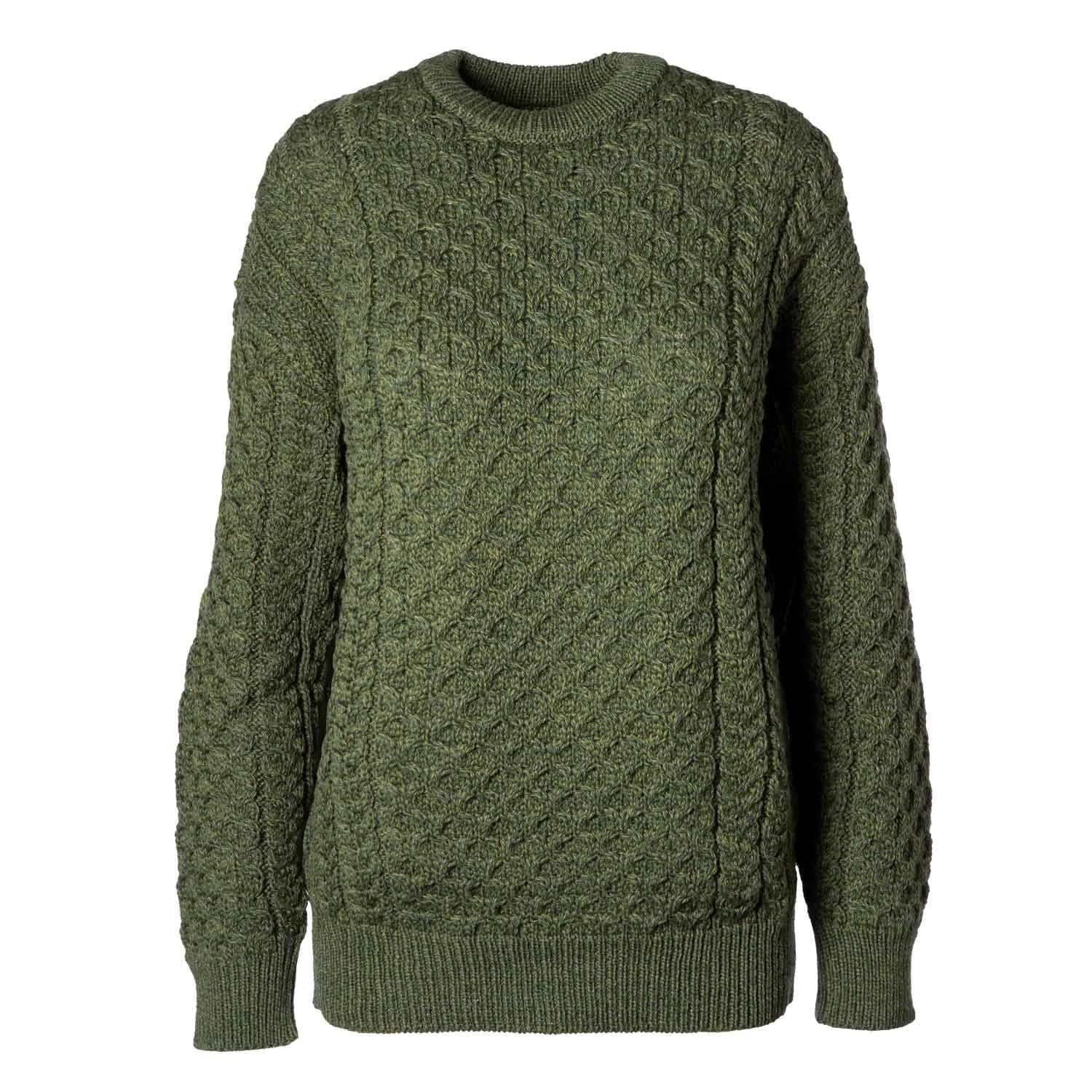 Kildare Unisex Longer Length Crewneck - Army Green