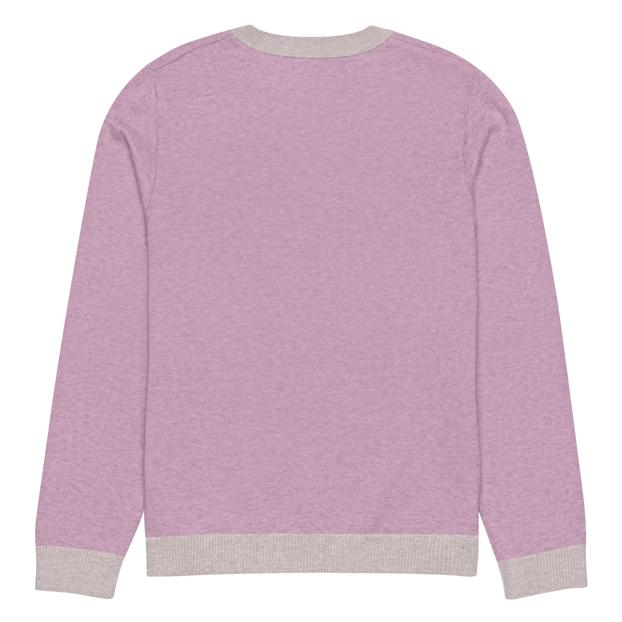 Knitted crew neck sweater: Hearts in Love