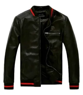 Men's Bombers & Leather Jackets - Black