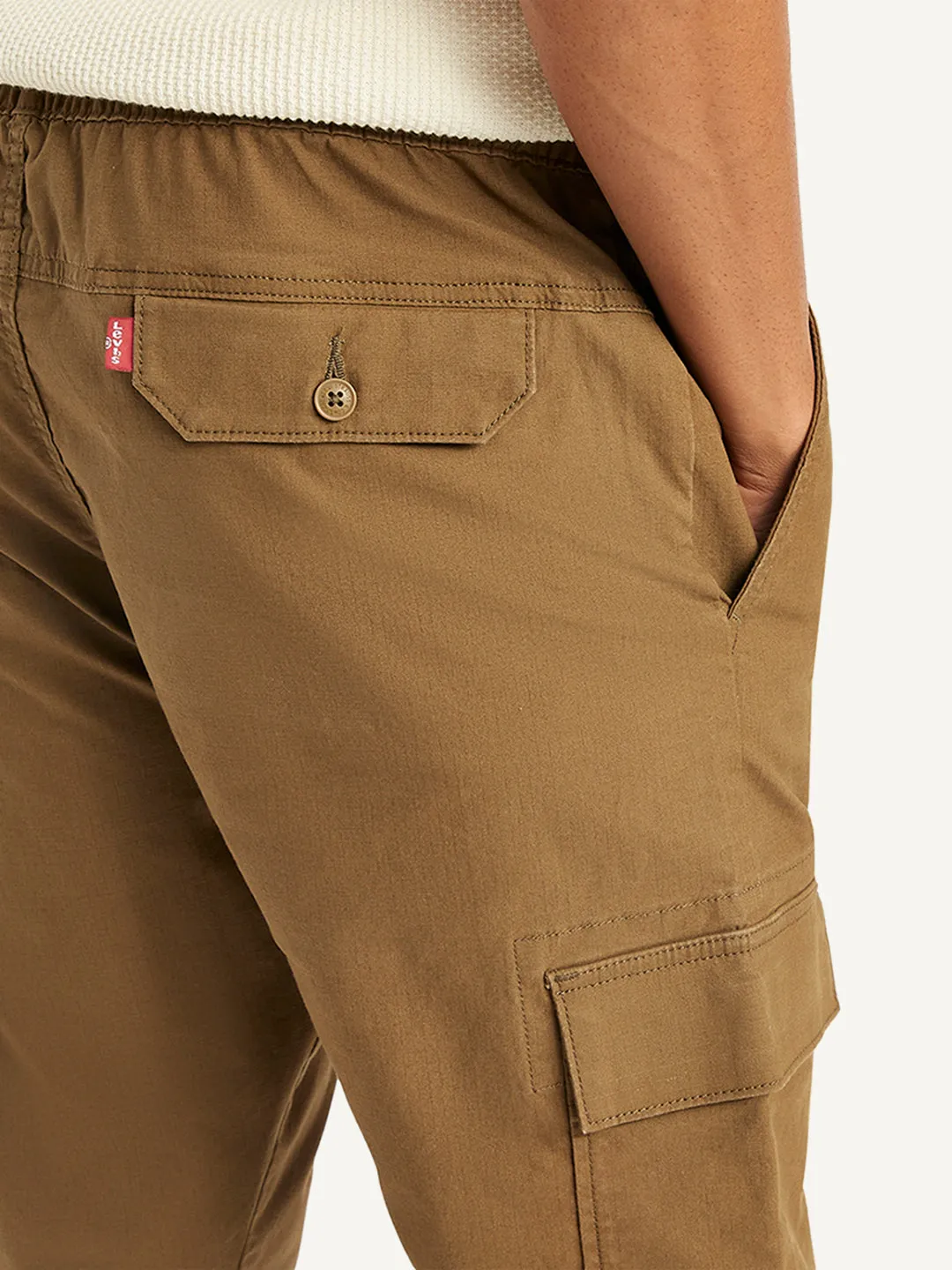 Men's Brown Regular Fit Cargo Trousers