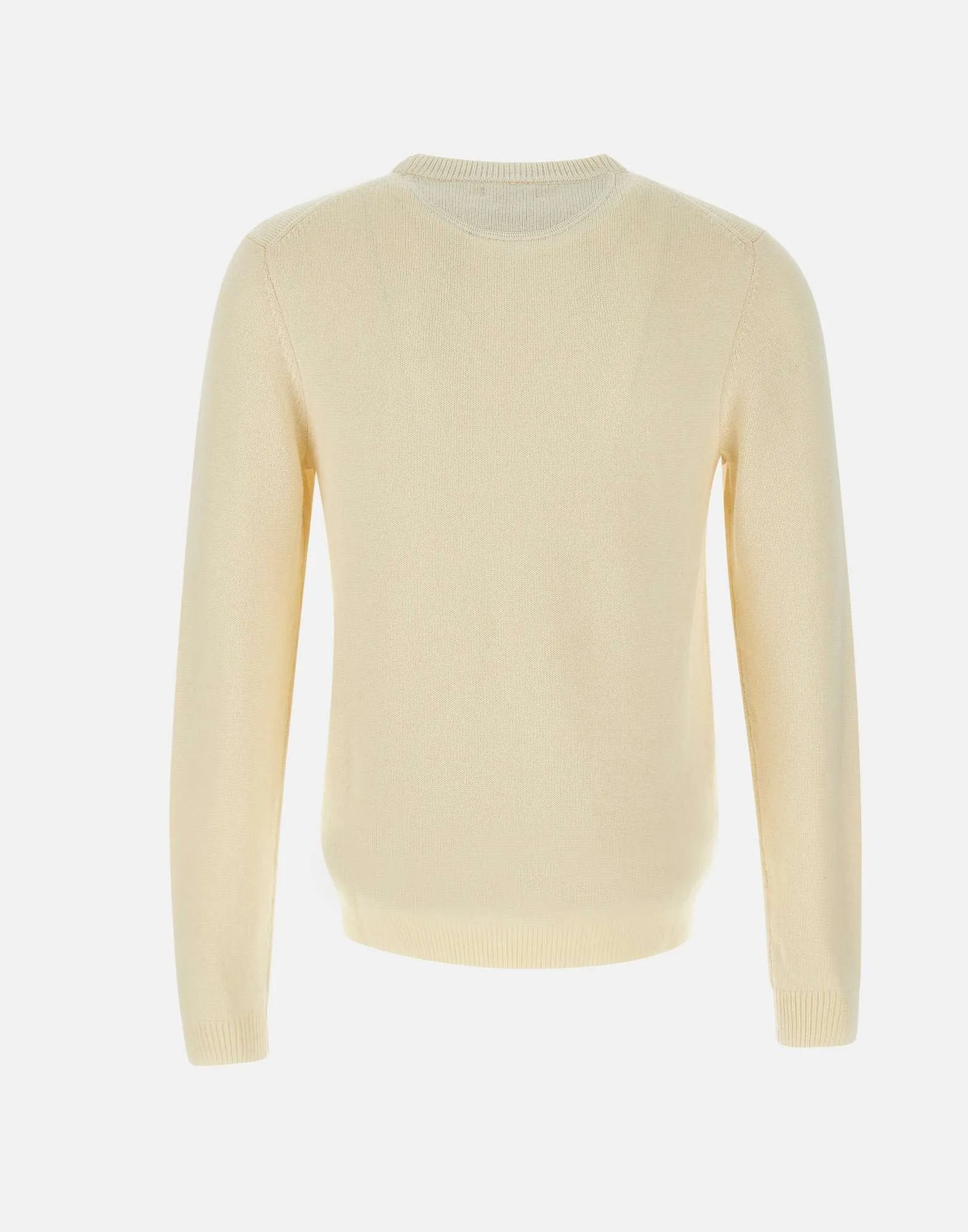 Men's Cream Wool and Cashmere Sweater