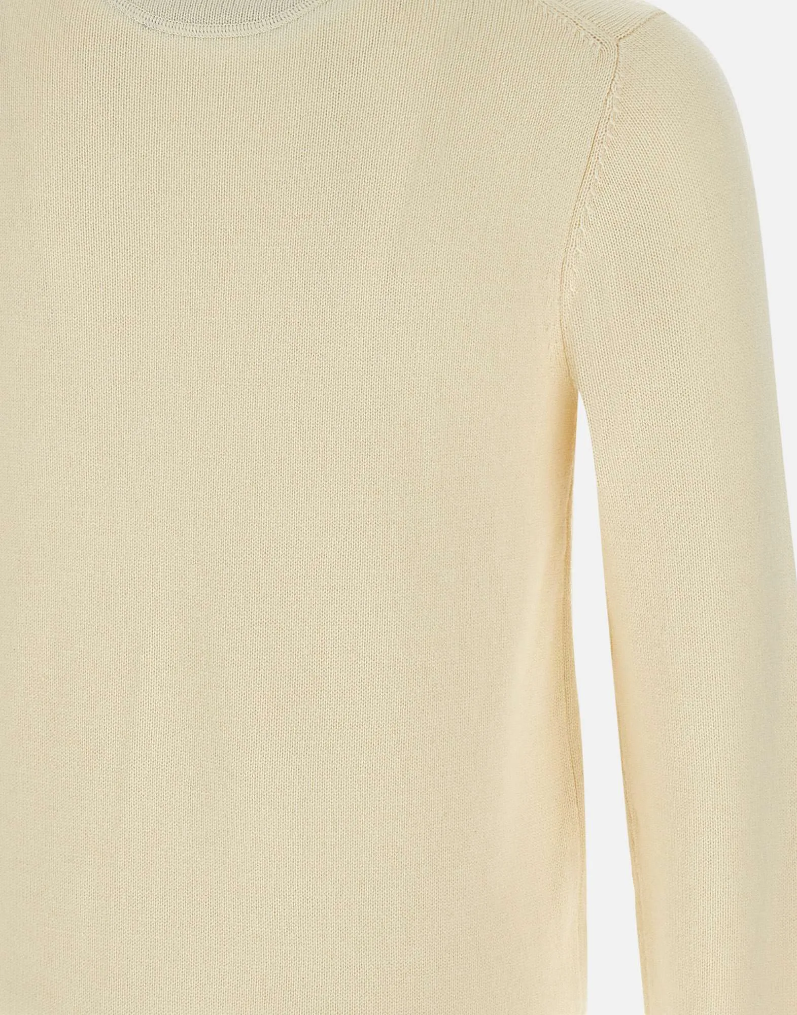 Men's Cream Wool and Cashmere Sweater