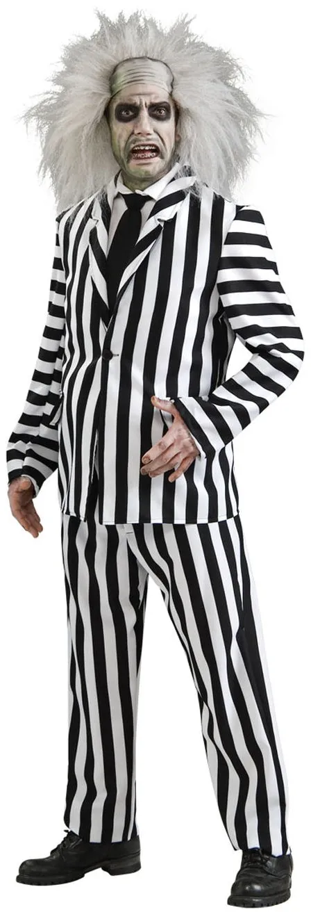 Men's Deluxe Beetlejuice Halloween Tim Burton Movie Costume