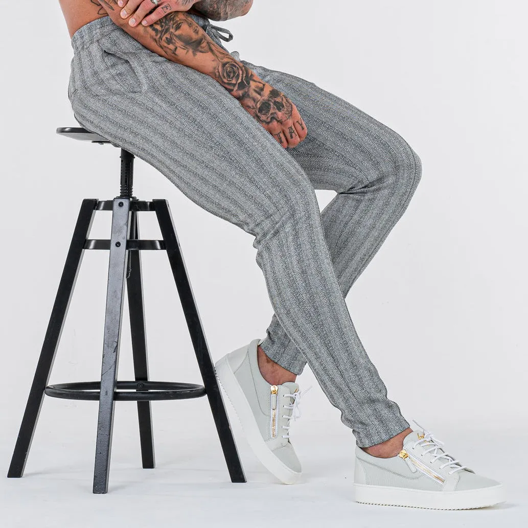 Men's fashion jacquard skinny trousers