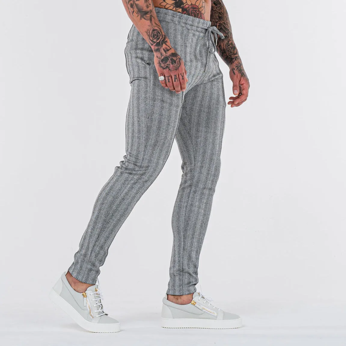 Men's fashion jacquard skinny trousers