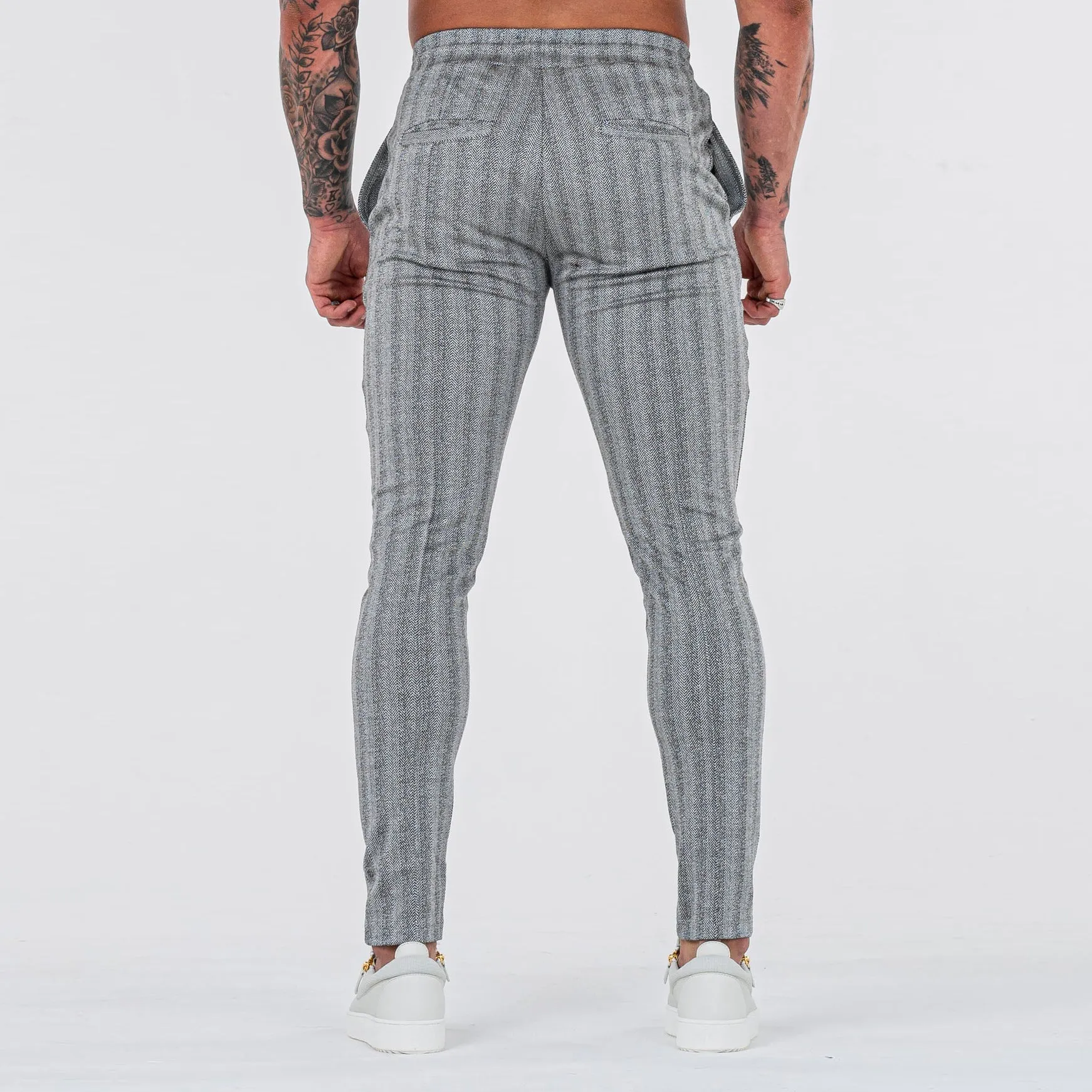 Men's fashion jacquard skinny trousers