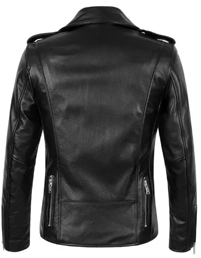 Men’s Multi Zipper Biker Genuine Leather Jackets