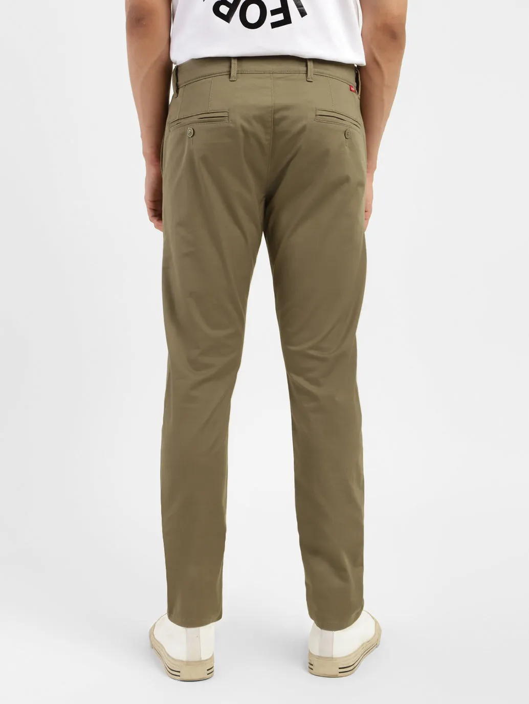 Men's Olive Slim Fit Trousers