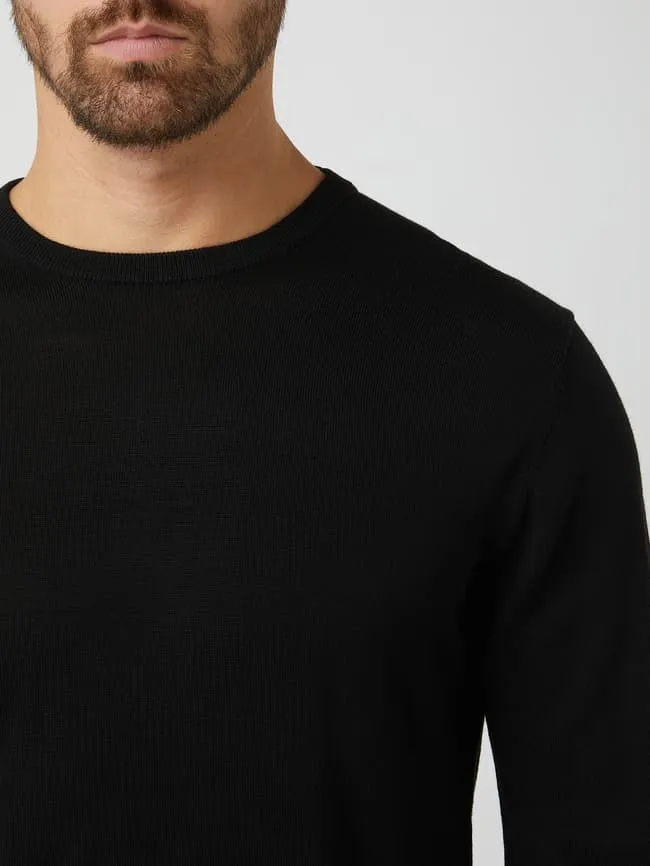 Merino wool sweater model "Margrate" Matinique, black