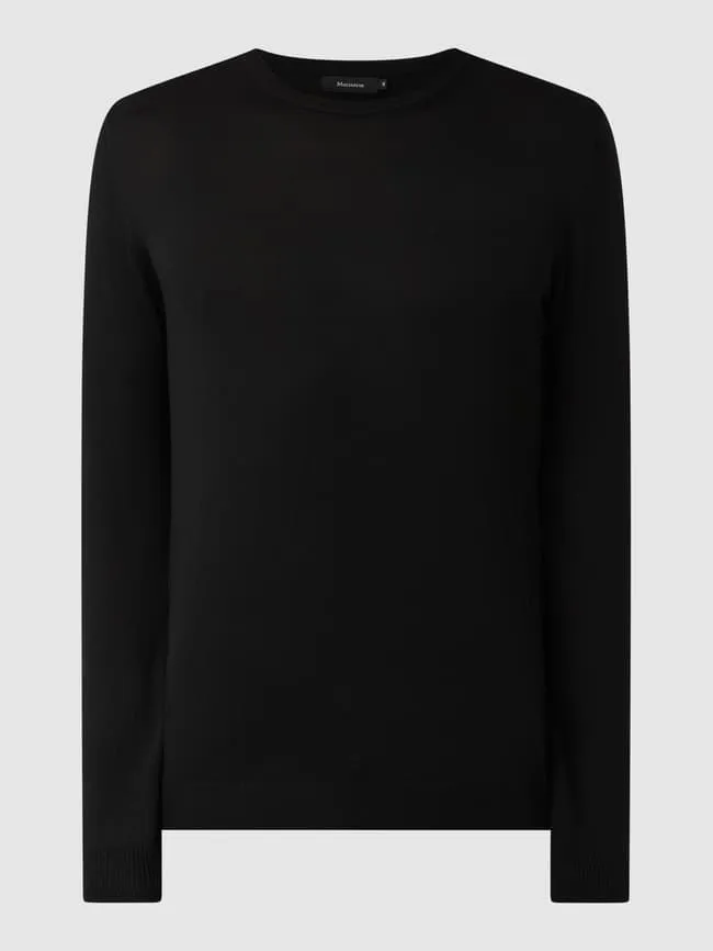 Merino wool sweater model "Margrate" Matinique, black