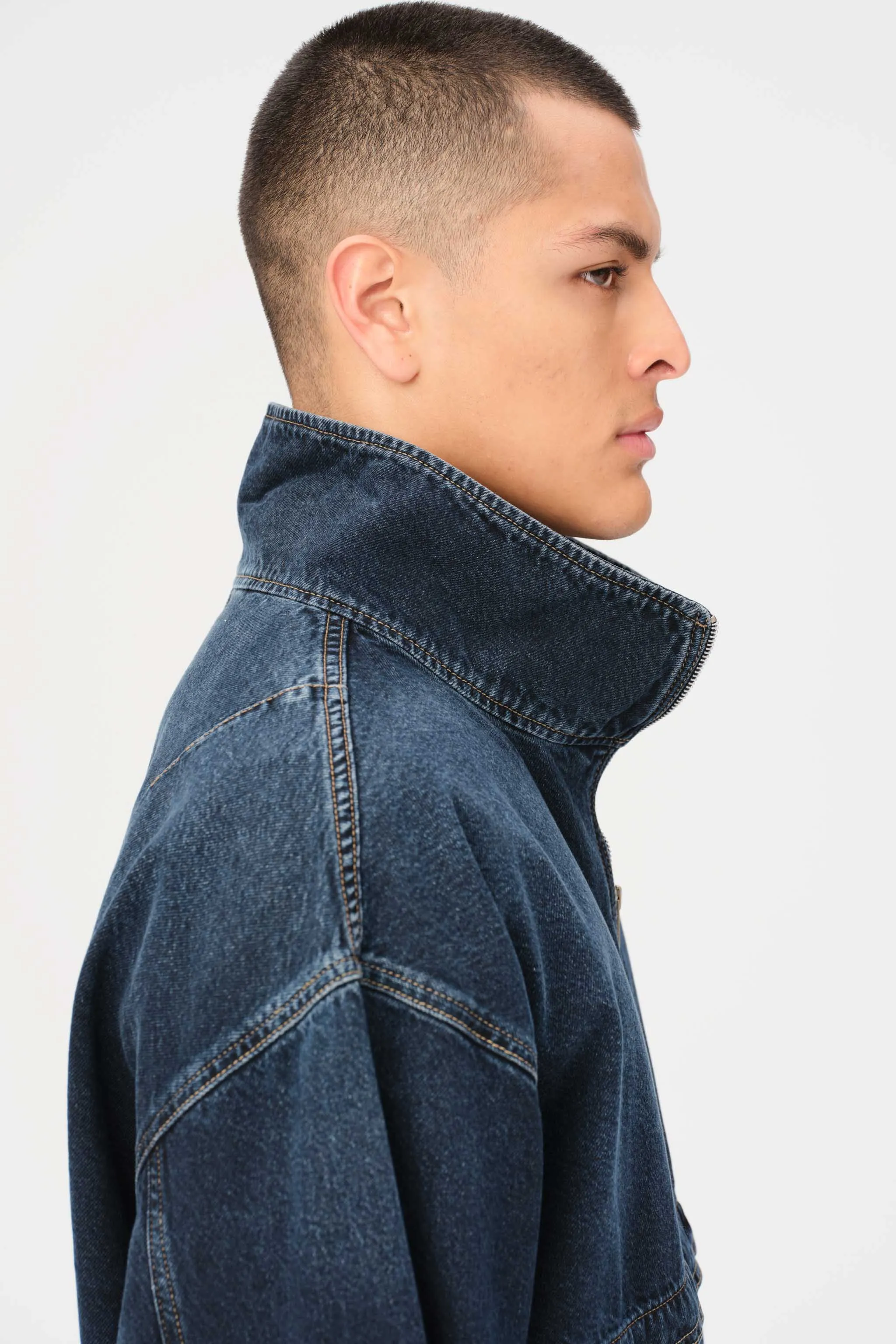 MRY - DENIM PULLOVER WINDBREAKER | PORTER