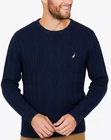 Nautica Mens Cable-Knit Sweater