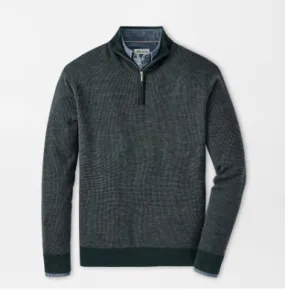 Peter Millar 1/4 Zip Breaker Birdseye Sweater - Balsam