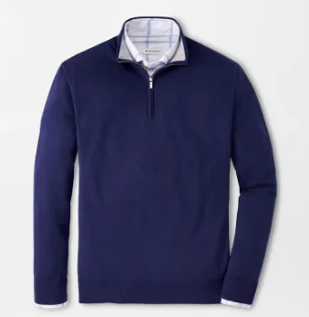 PETER MILLAR Whitaker 1/4 Zip Sweater Navy