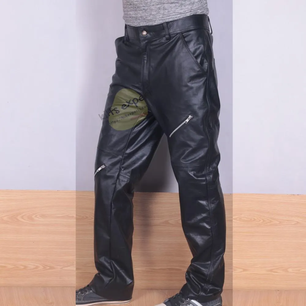 Pure Cowhide Leather Cargo Pant