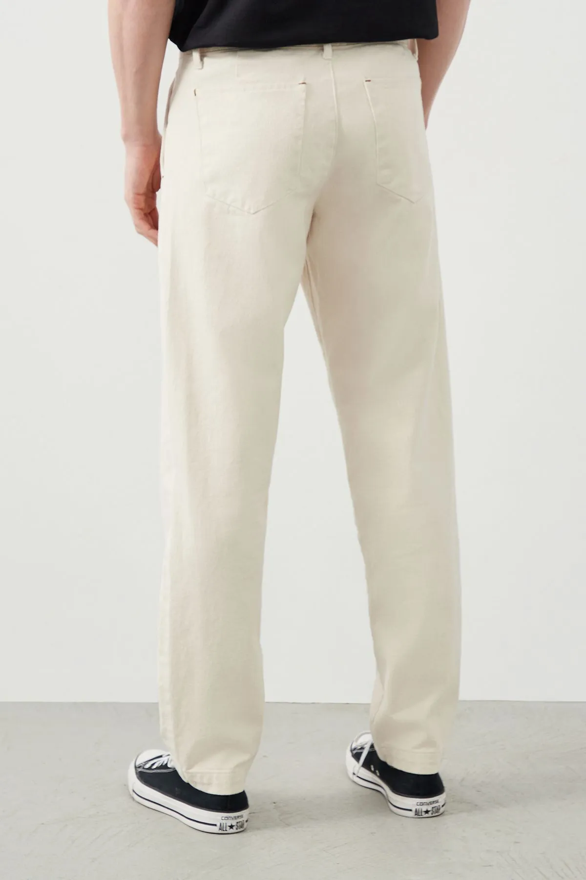 Rhone Relaxed Fit Ecru Natural Fabric Men's Chino