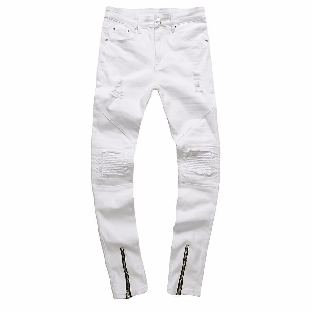 Ripped Slim Fit Denim Jeans For Men