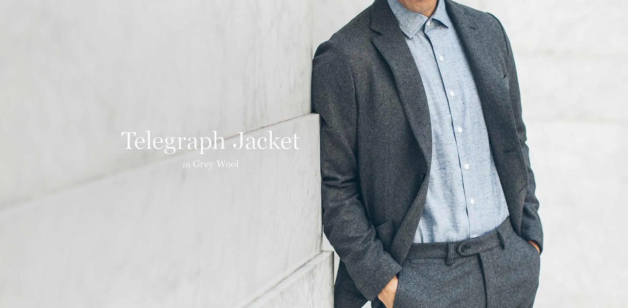 The Telegraph Jacket in Grey Wool