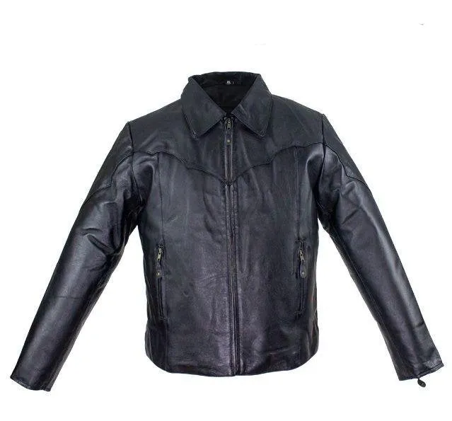 Women's Motorcycle Jacket With Zippered Cuffs, LJ248-09-DL