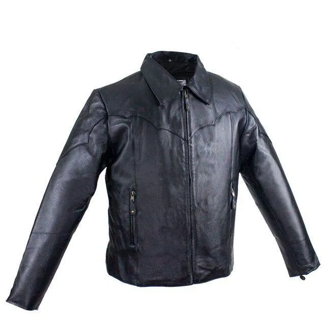 Women's Motorcycle Jacket With Zippered Cuffs, LJ248-09-DL