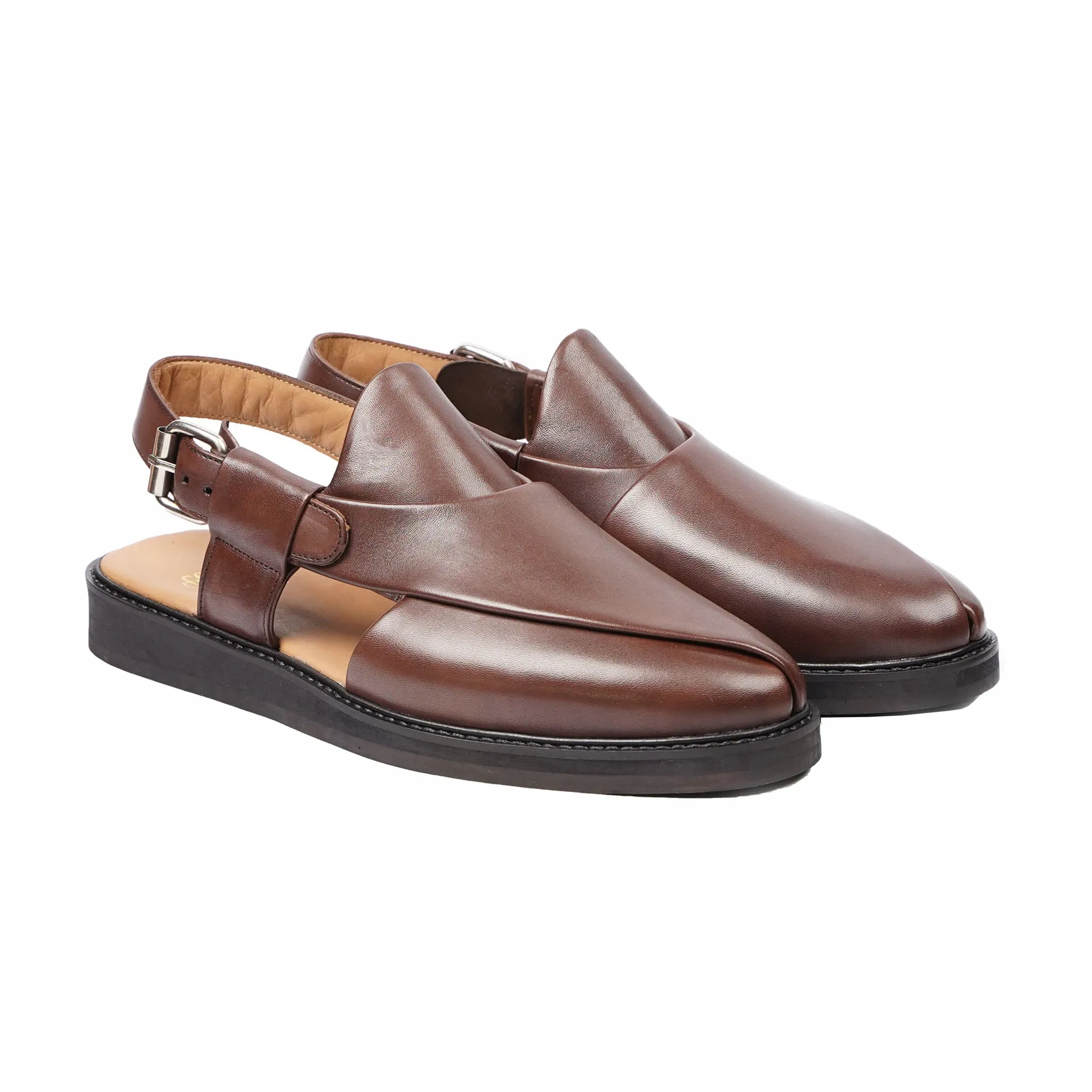 Yukino - Men's Brown Calf Leather Sandal