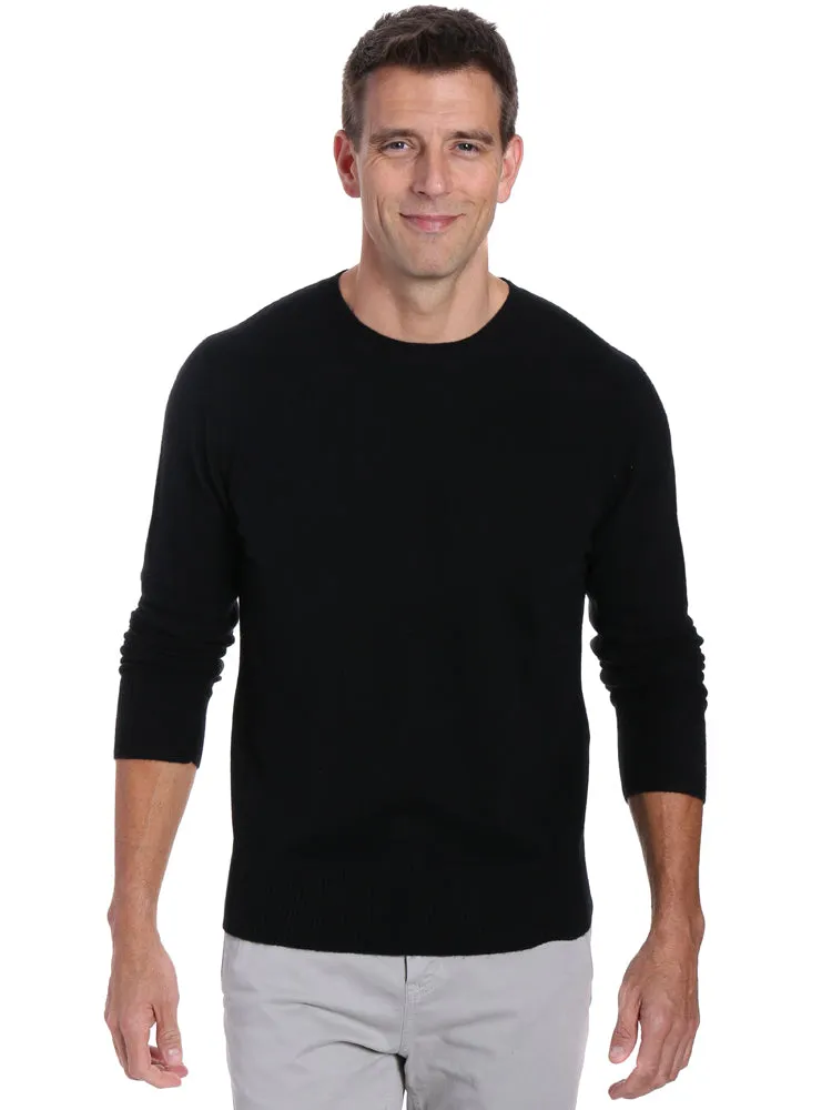 Zainuno Moizni Men's 100% Cashmere Crew Neck Pullover Sweater