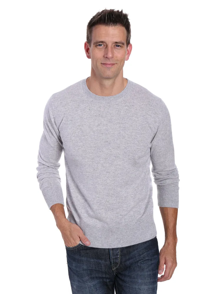 Zainuno Moizni Men's 100% Cashmere Crew Neck Pullover Sweater