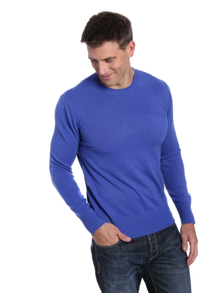 Zainuno Moizni Men's 100% Cashmere Crew Neck Pullover Sweater