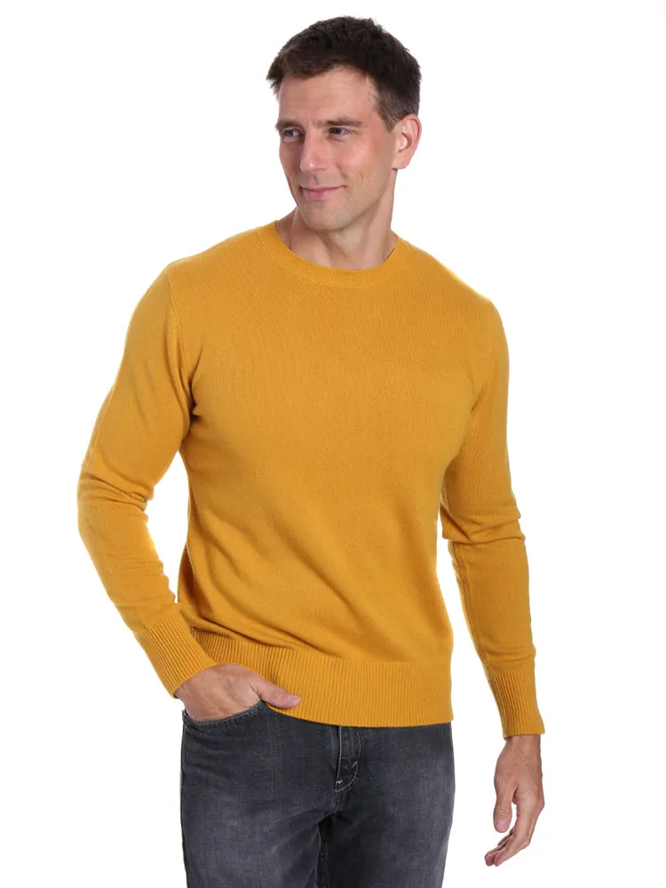 Zainuno Moizni Men's 100% Cashmere Crew Neck Pullover Sweater