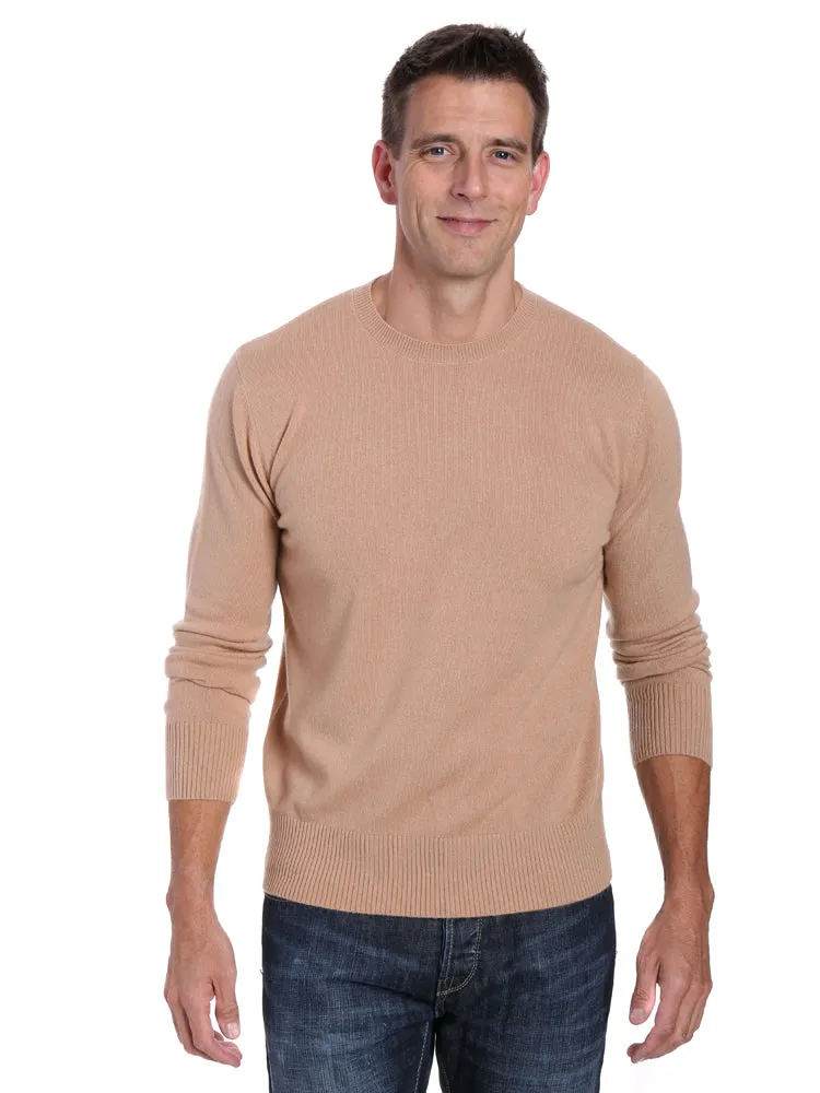 Zainuno Moizni Men's 100% Cashmere Crew Neck Pullover Sweater